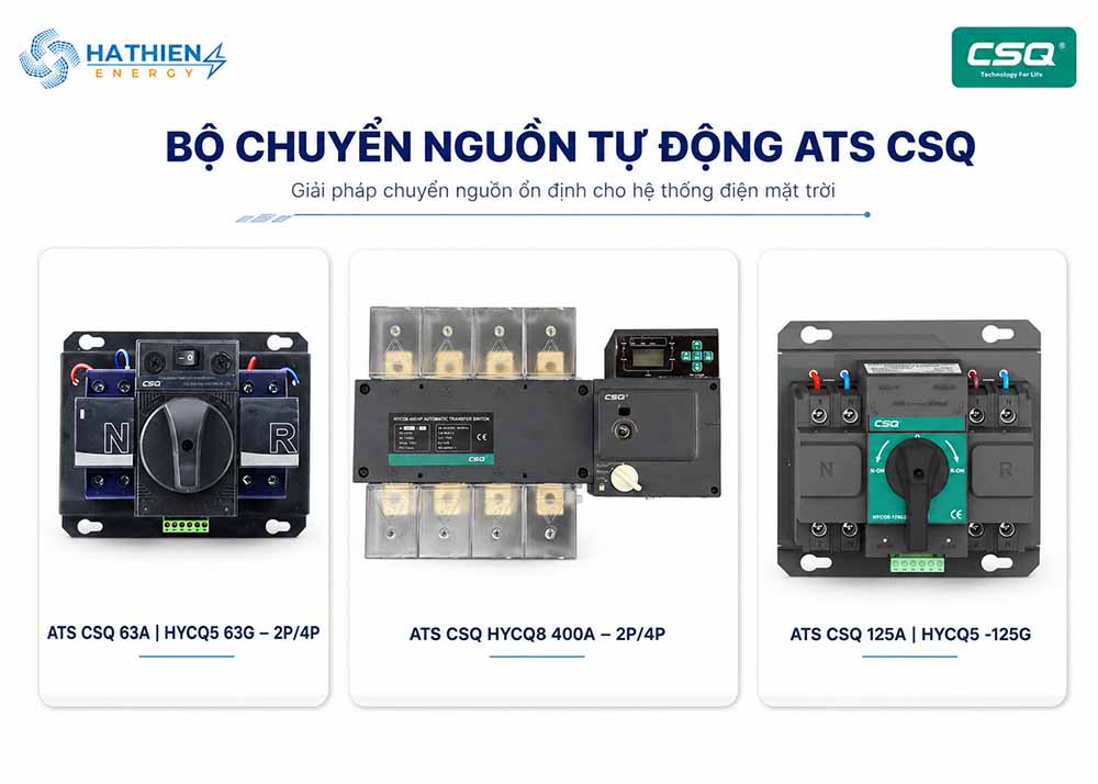 Các mẫu ATS CSQ chuyển nguồn nhanh và chậm