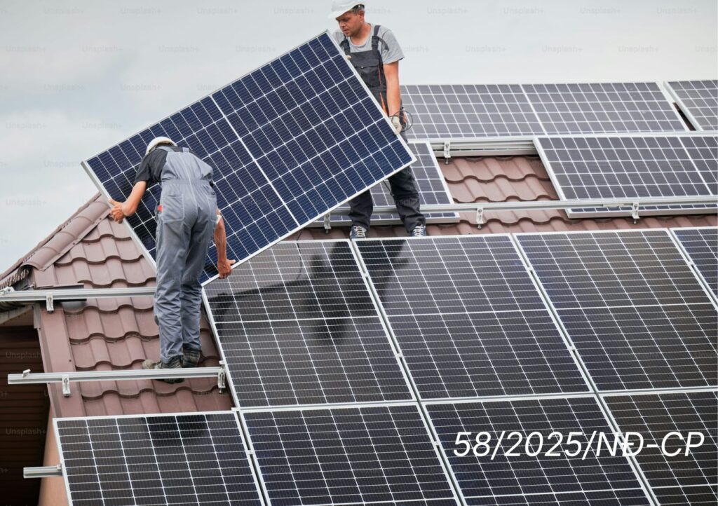 Lắp điện áp mái