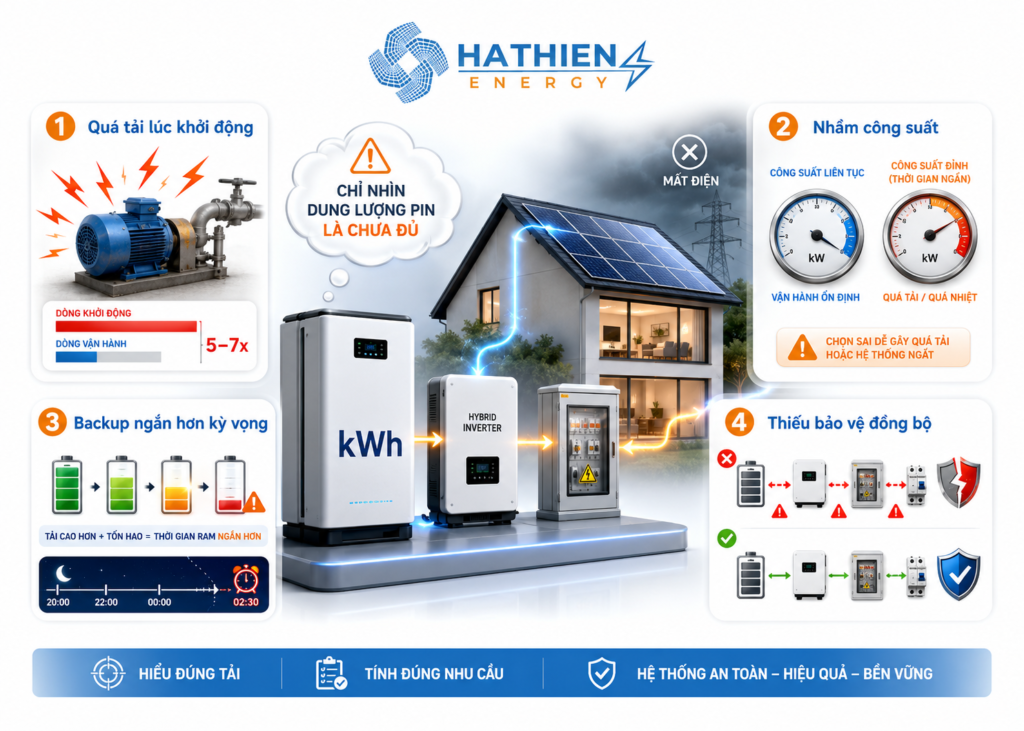 4 rủi ro kỹ thuật khi dùng UPS hoặc trạm điện di động cho tải gia đình