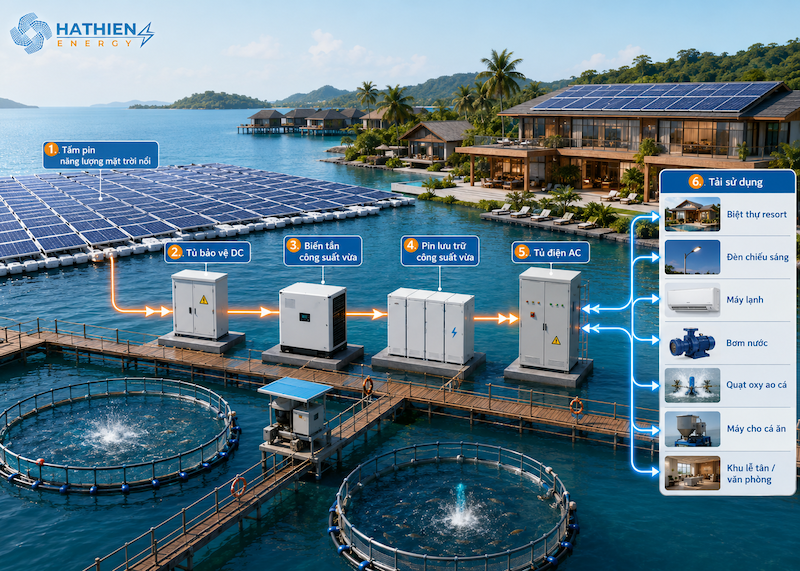 Ứng dụng điện mặt trời trong nông nghiệp, ngư nghiệp và resort