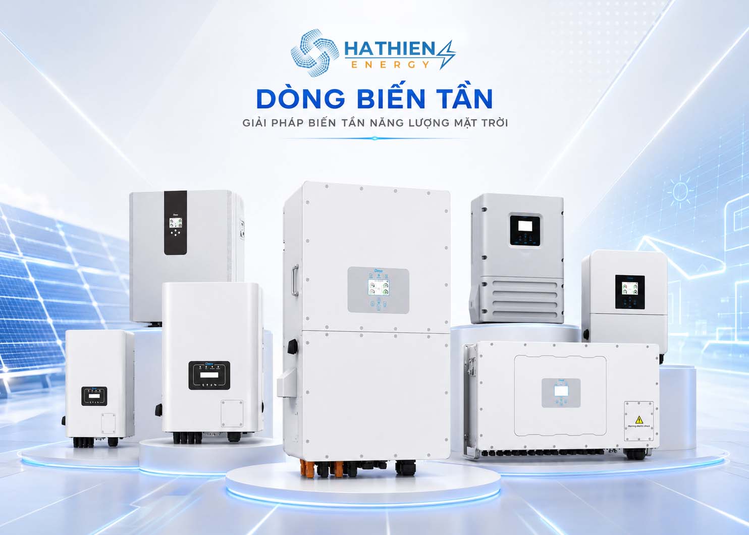 Các loại biến tần từ Deye, G01P3-EU-AM8, SUN-50K-G04, SUN-6K-OG02LP1-EU-AM1,SUN-50K-SG01HP3-EU-BM4, SUN-20K-SG05LP3-EU-SM2